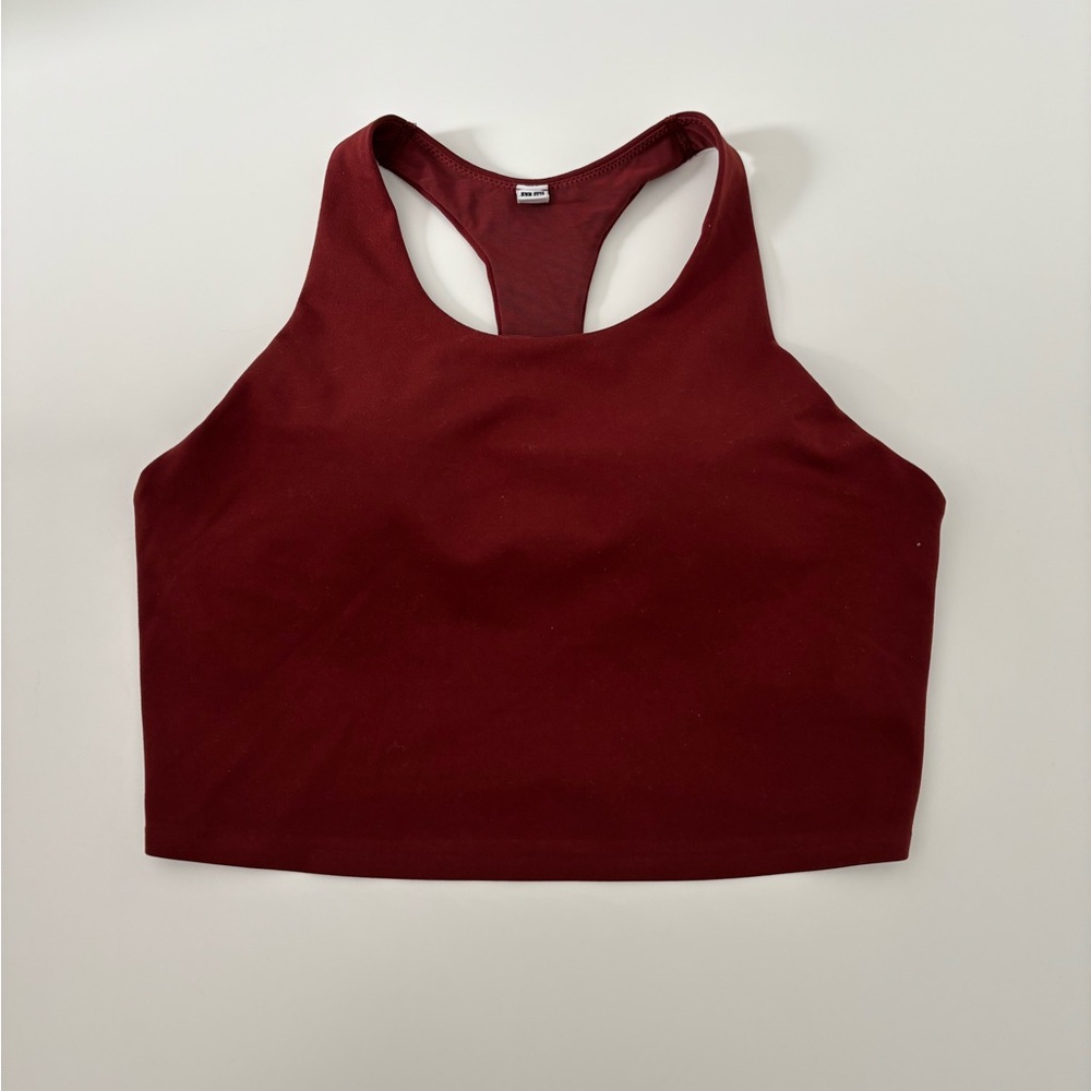 Uniqlo Maroon Racerback Crop Top